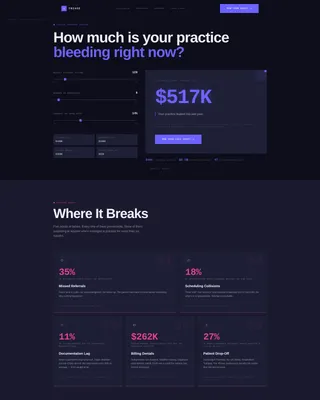 Healthcare Software & SaaS Cost Calculator Website Template