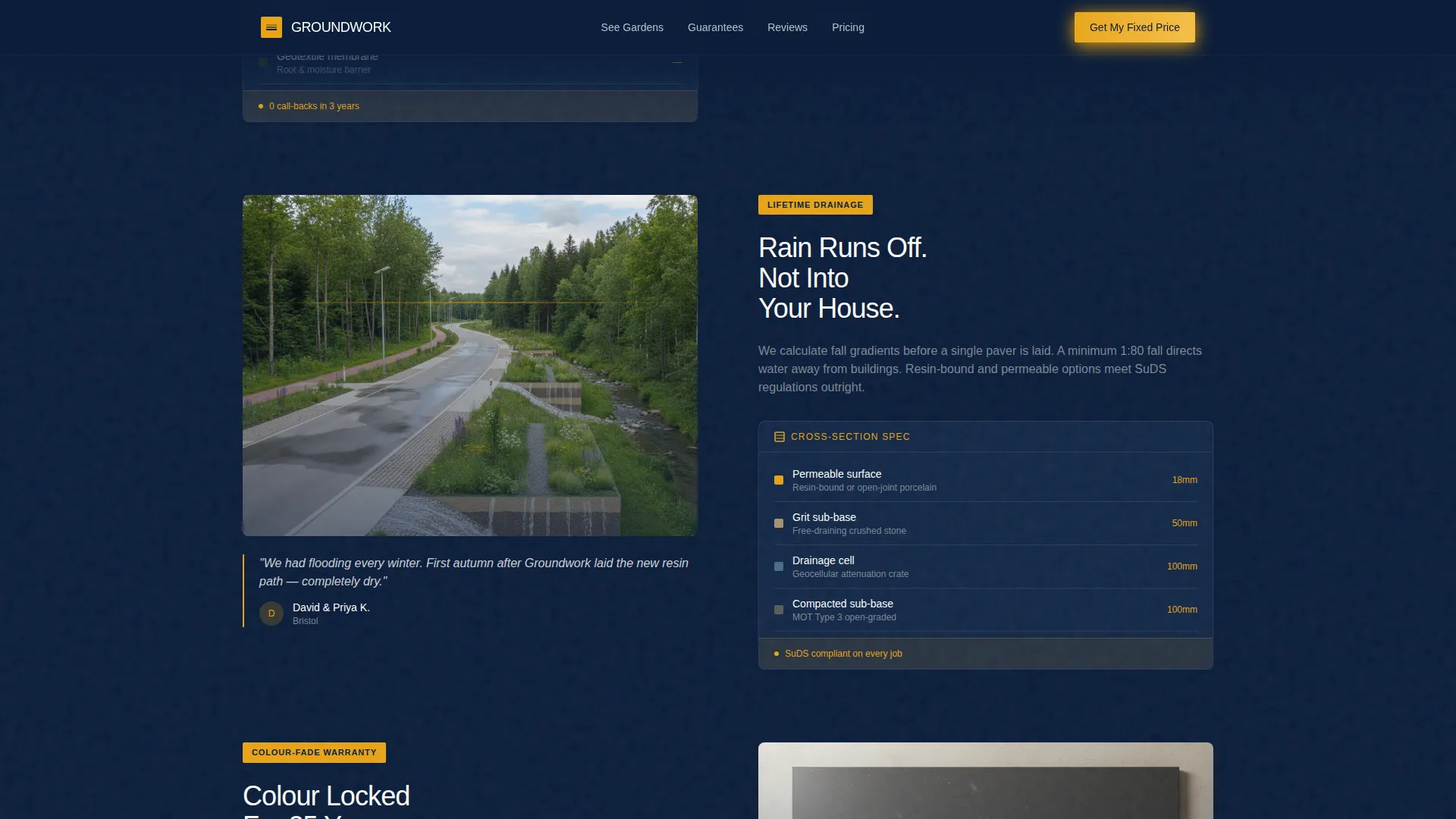 Garden & Yard Renovation Pricing Website Template