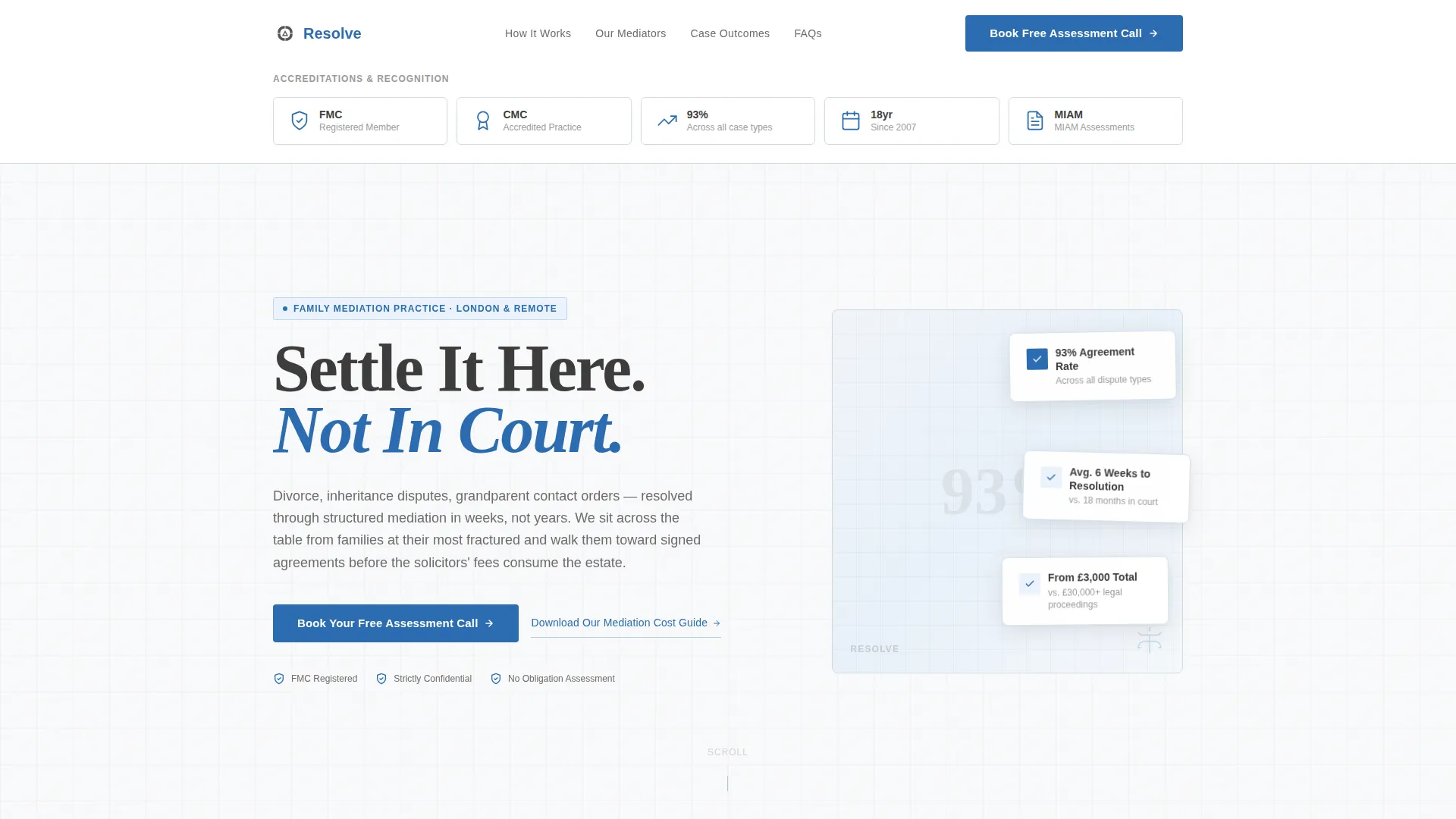 Mediation & Alternative Dispute Booking Website Template