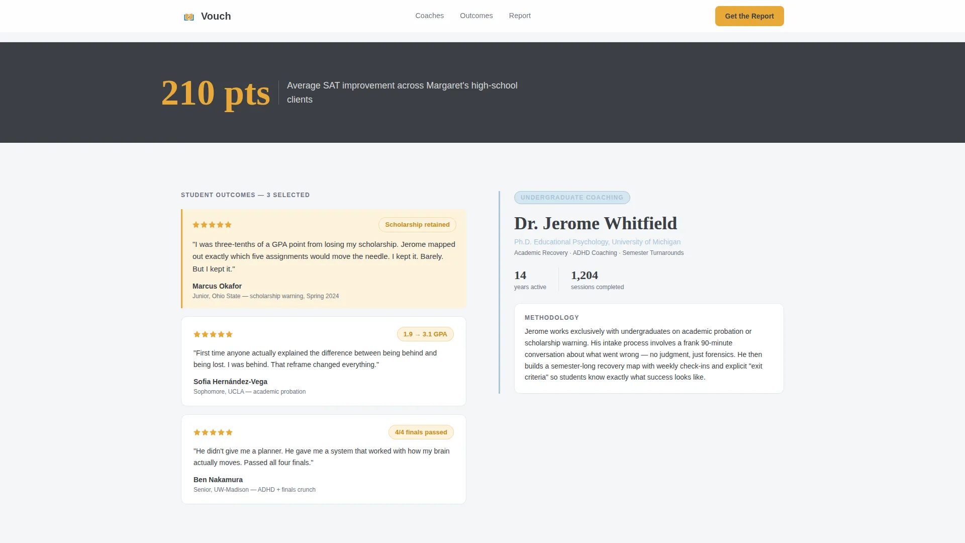 Academic Coaching Reviews Website Template