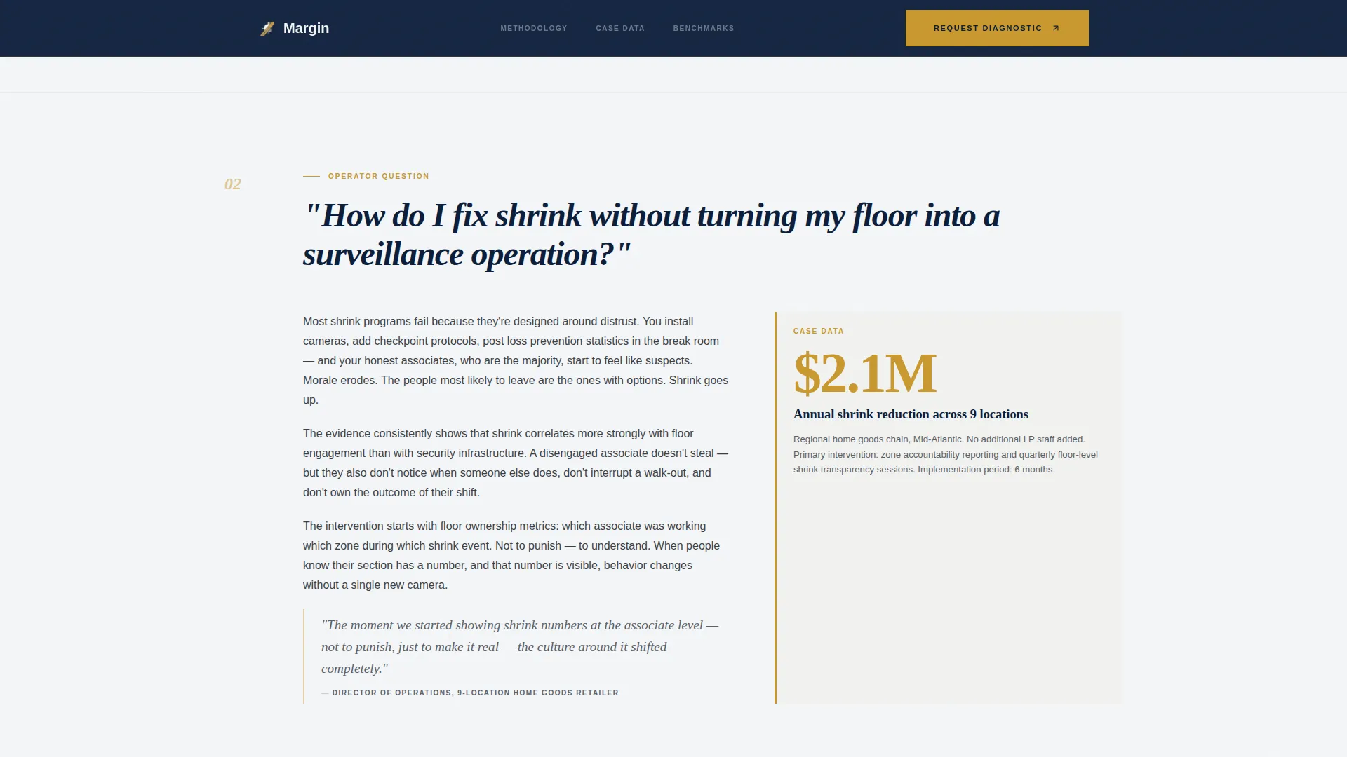 Retail Consulting FAQ Website Template