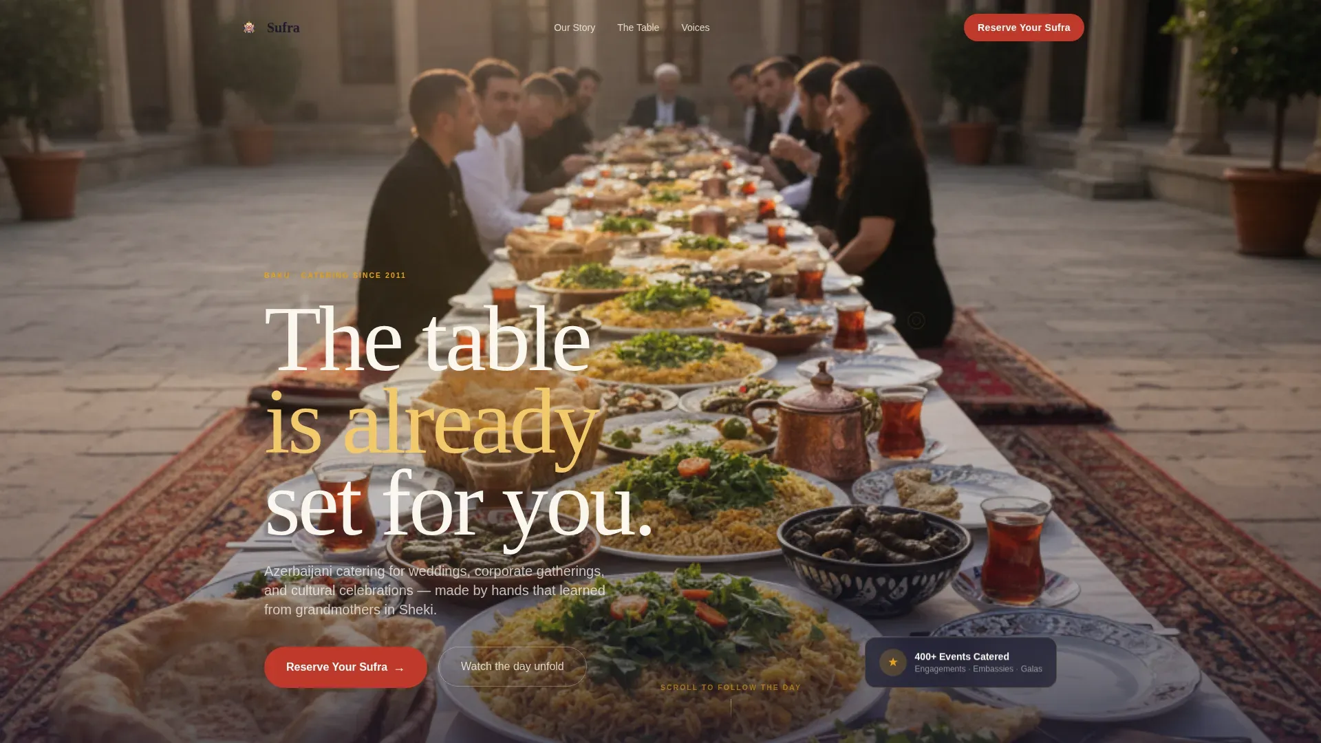 Authentic Azerbaijani Catering | Free Website Template | Rocket