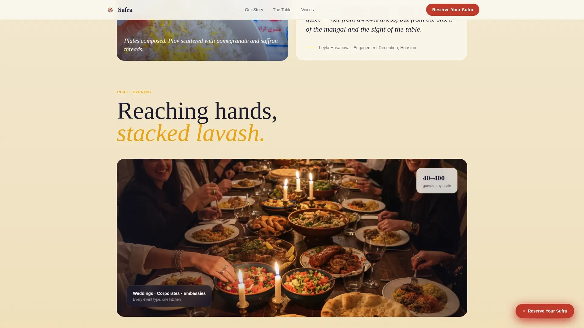 Authentic Azerbaijani Catering | Free Website Template | Rocket