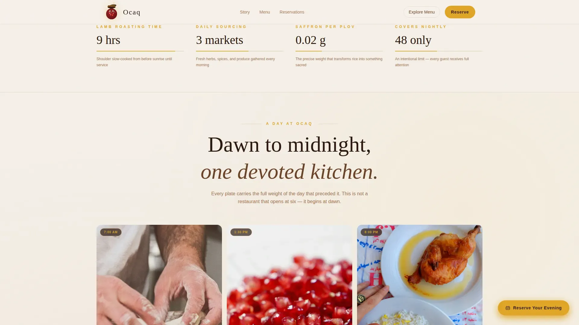 Sophisticated Azerbaijan Cuisine | Free Website Template | Rocket