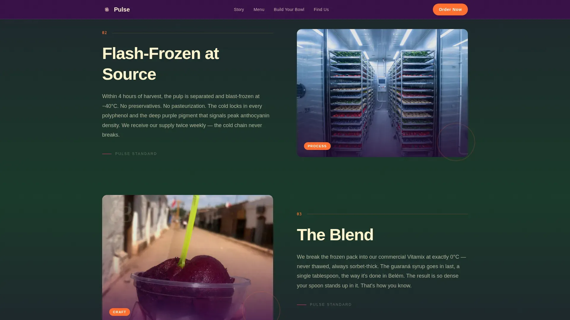 Trendy Açaí Bar | Free Website Template | Rocket