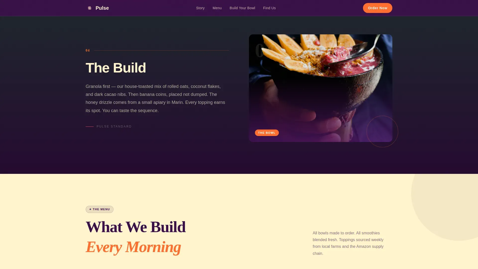 Trendy Açaí Bar | Free Website Template | Rocket
