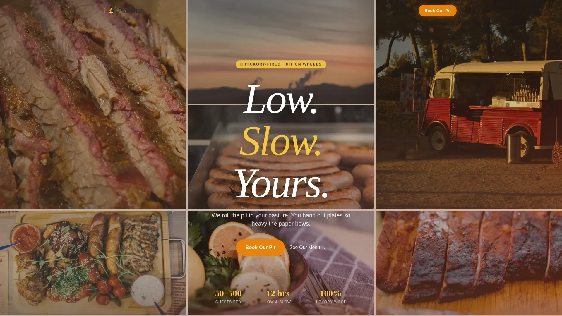 BBQ Smoker Truck Landing Page Template
