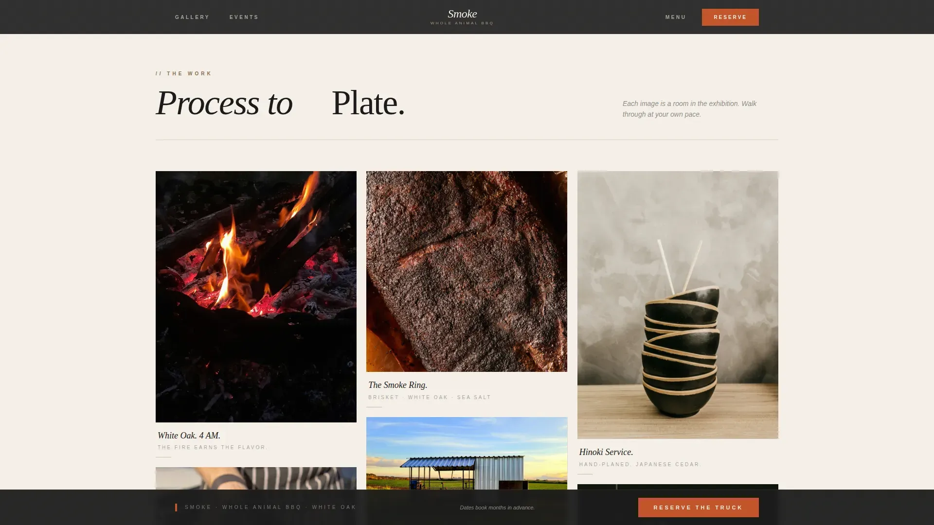 Luxe Minimal BBQ Food Truck Event Landing Page Template