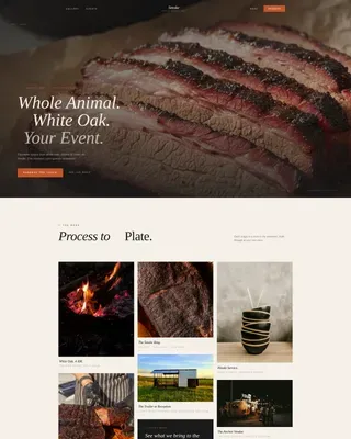 Luxe Minimal BBQ Food Truck Event Landing Page Template