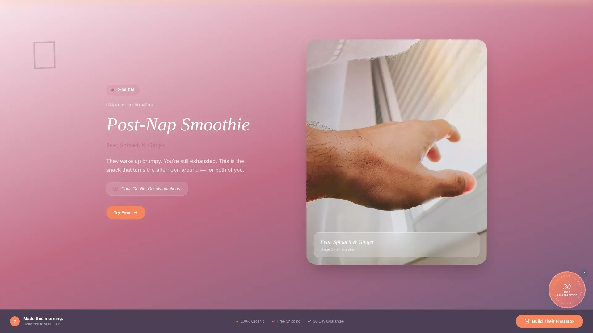 Organic Baby Nutrition | Free Website Template | Rocket