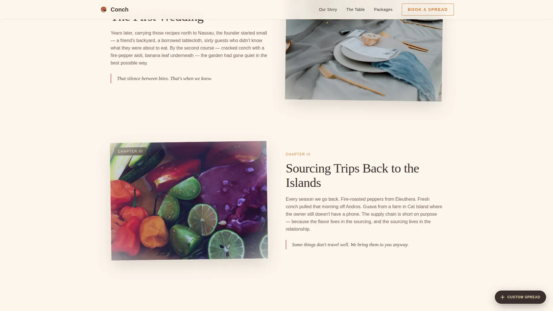 Authentic Island Catering | Free Website Template | Rocket