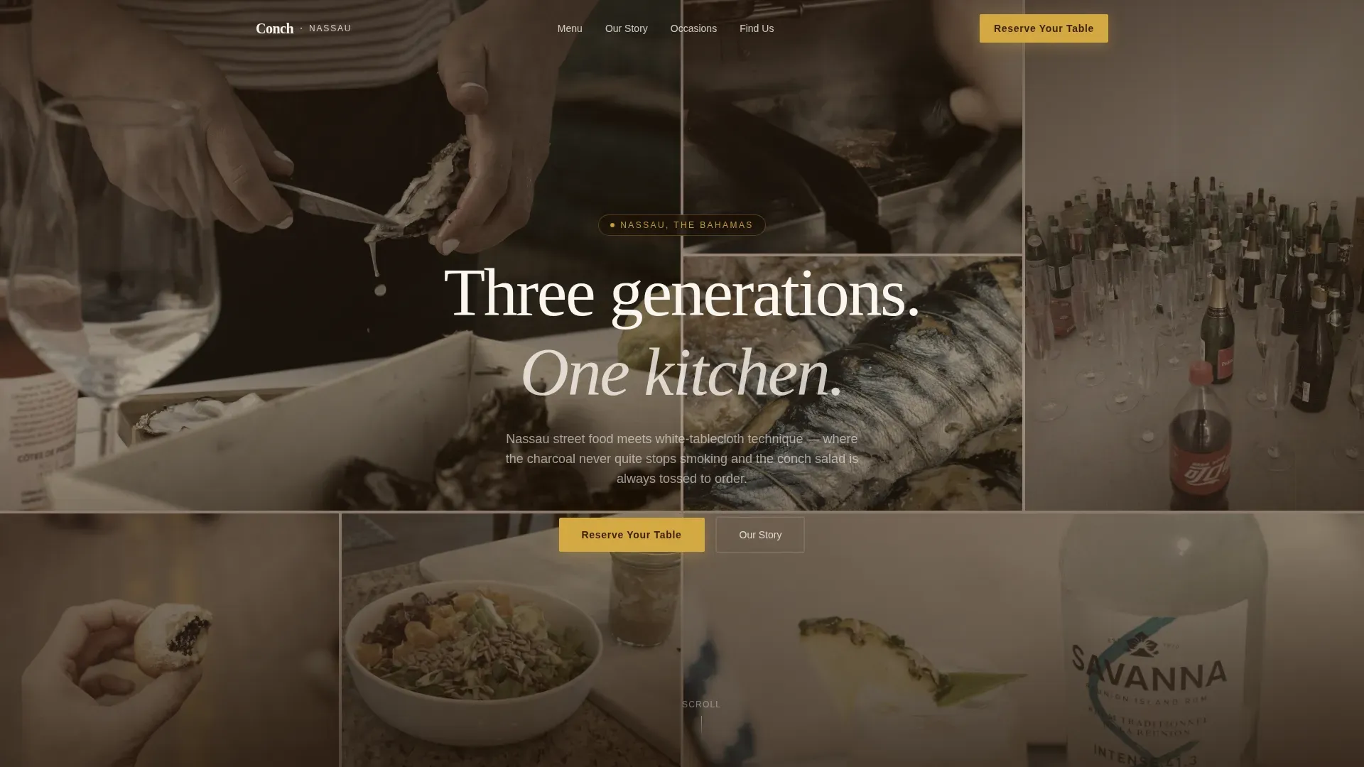 Premium Bahamian Restaurant | Free Website Template | Rocket
