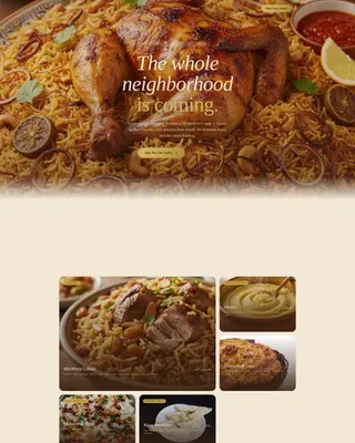 Middle Eastern Cuisine & Dining Portfolio Website Template