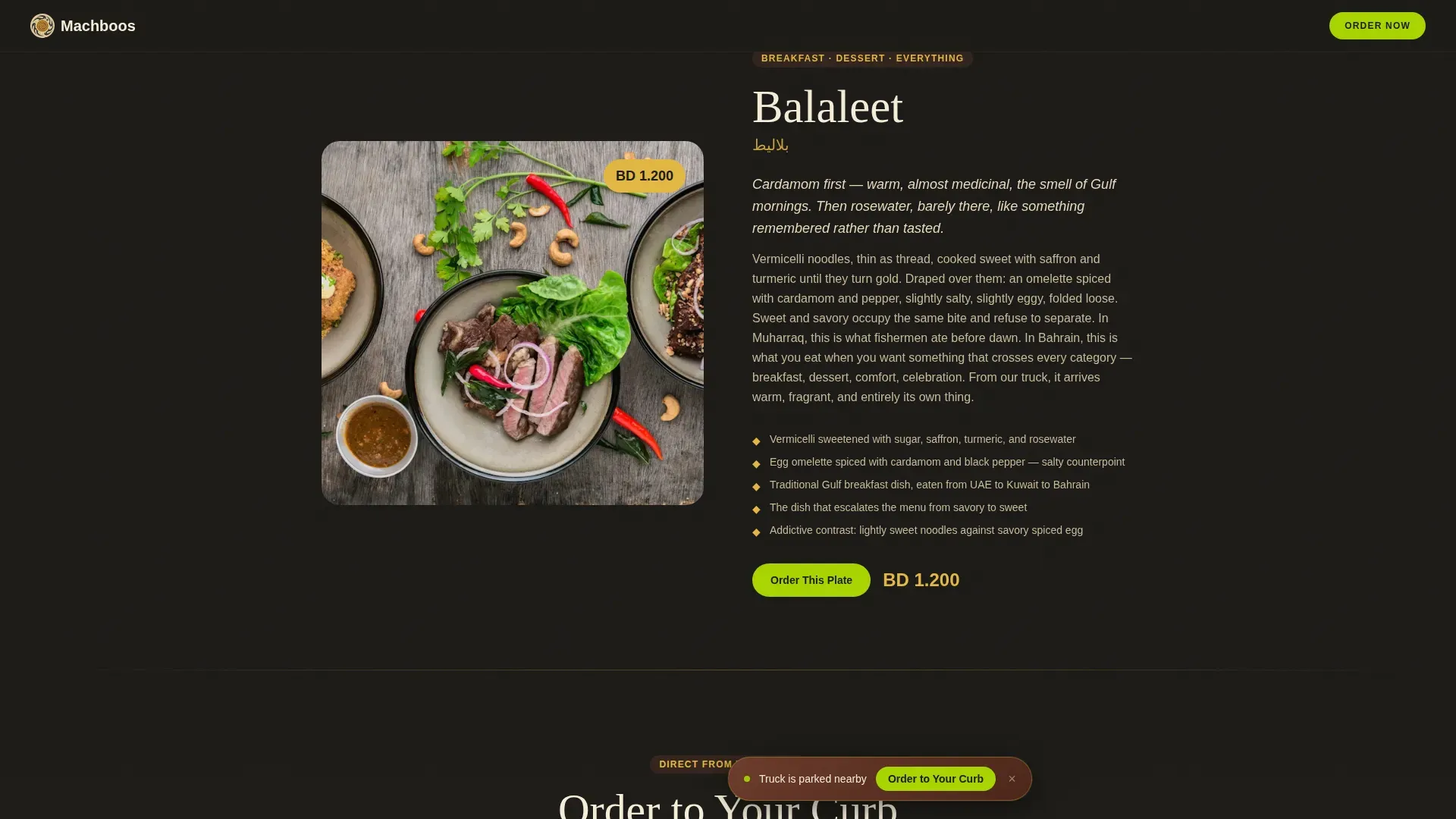 Middle Eastern Cuisine & Dining Commercial Professional Website Template