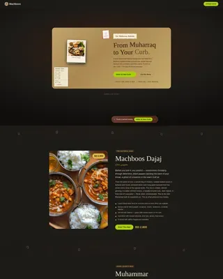 Middle Eastern Cuisine & Dining Commercial Professional Website Template