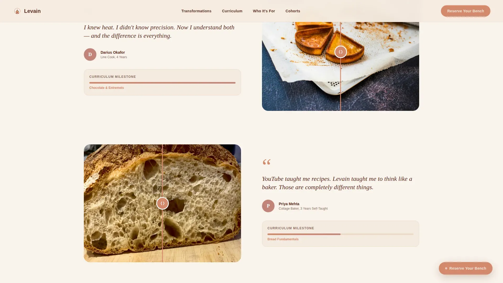 Artisan Pastry Academy Landing Page Template