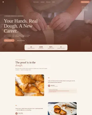 Artisan Pastry Academy Landing Page Template