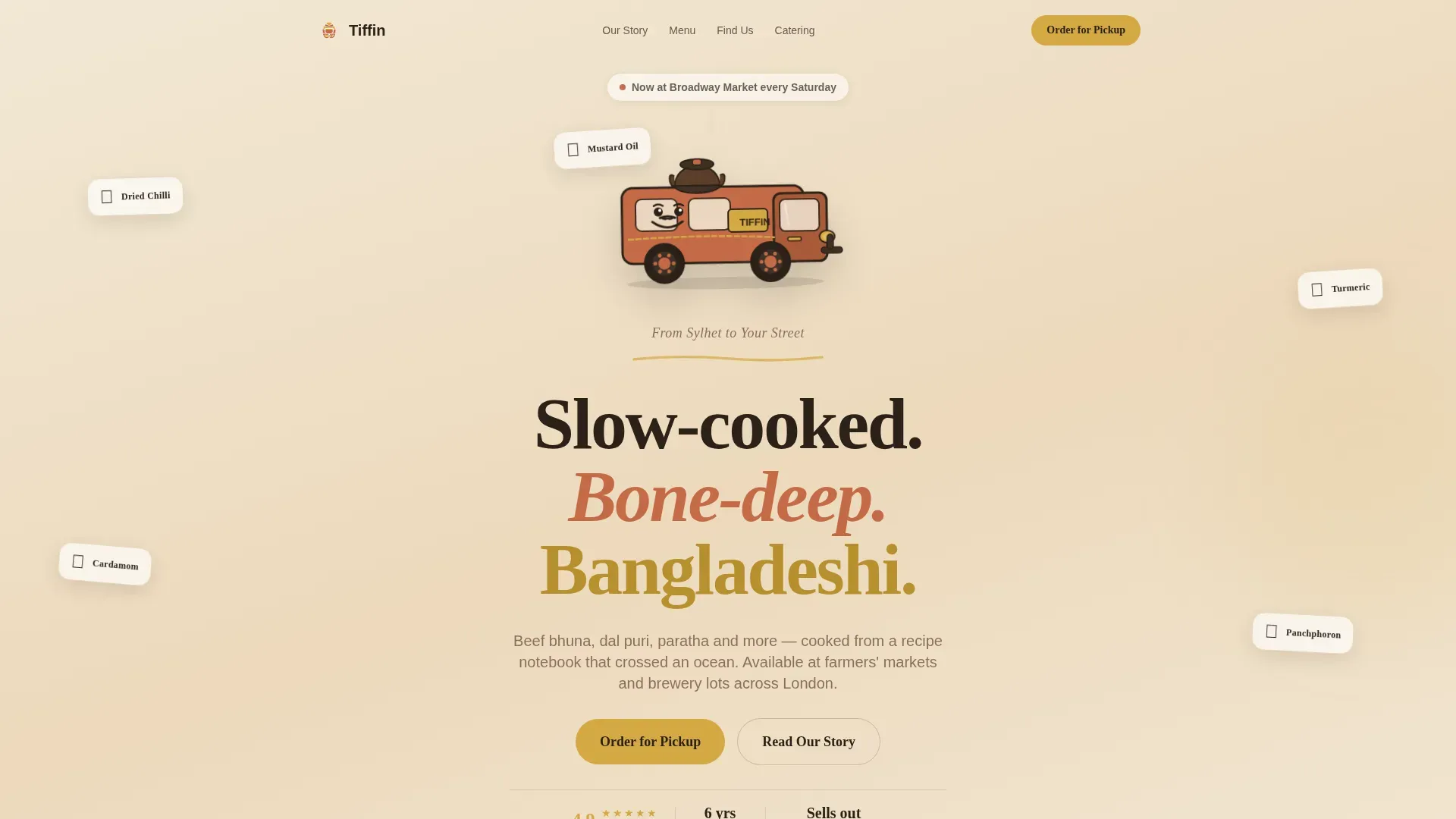 Bangladeshi Food Truck | Free Website Template | Rocket