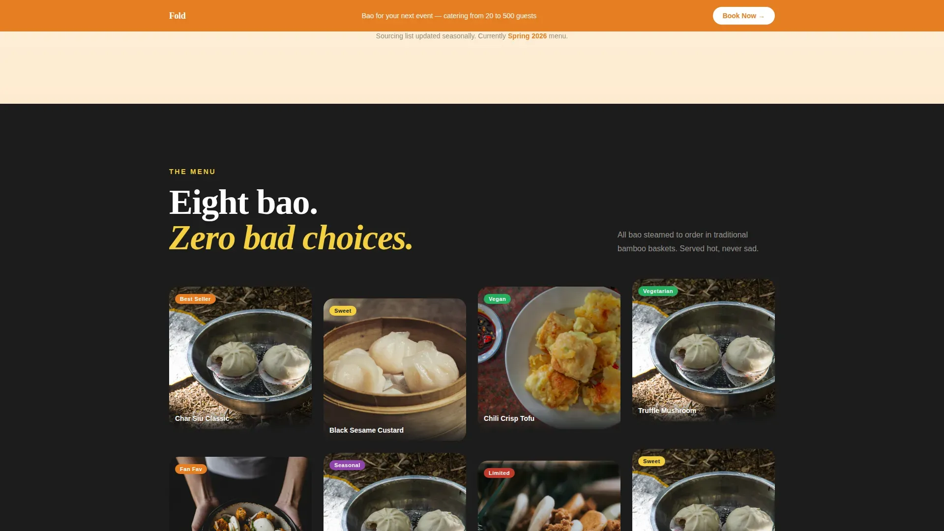 Regional & Specialty Restaurant Appointment Booking Website Template