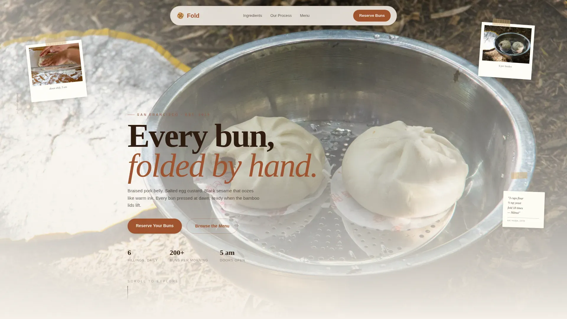 Artisan Dim Sum Landing Page Template