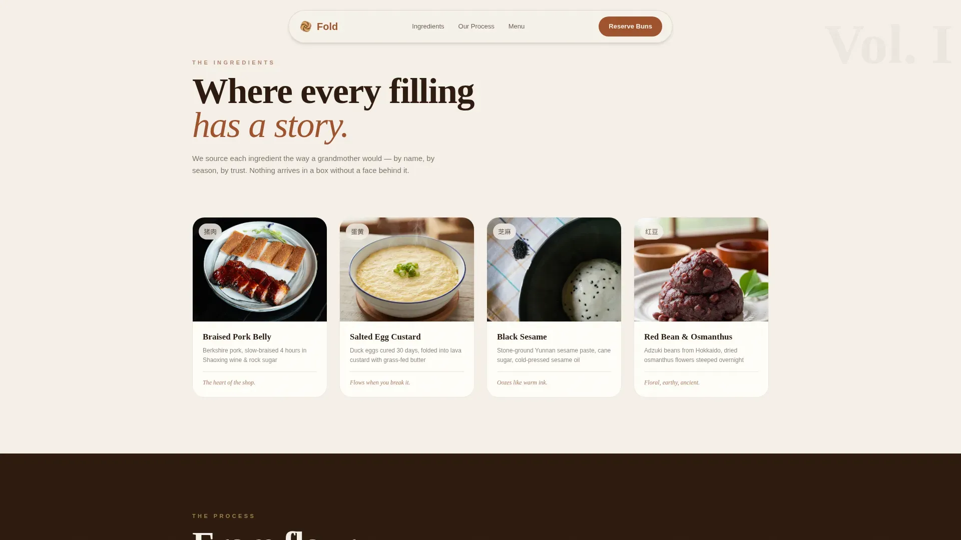 Artisan Dim Sum Landing Page Template