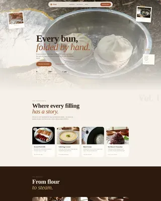 Artisan Dim Sum Landing Page Template