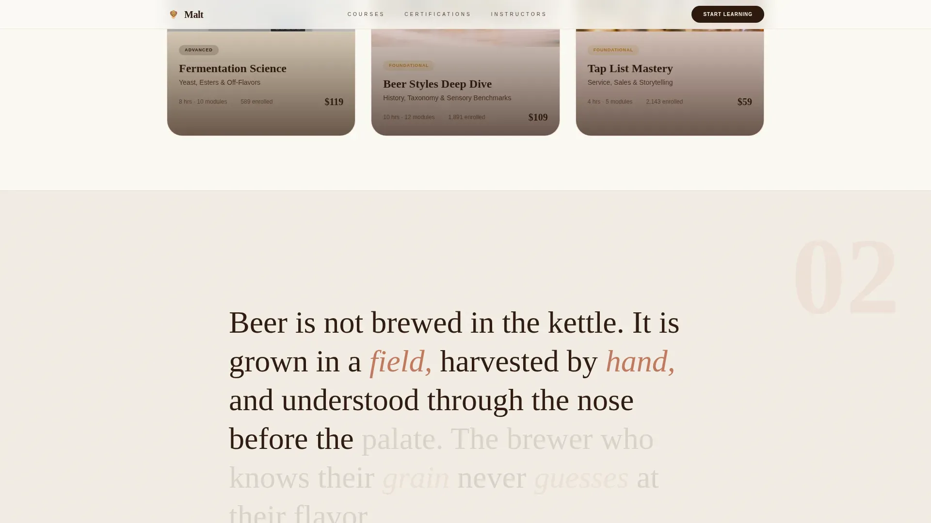 Expert Beer Education Landing Page Template
