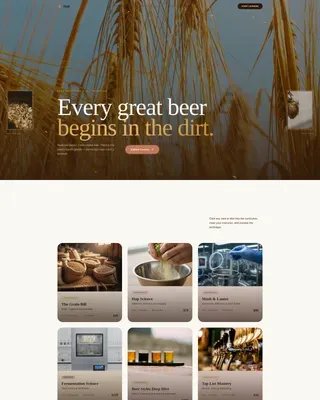 Expert Beer Education Landing Page Template