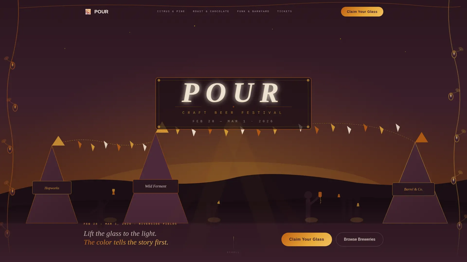 Dynamic Brewery Event Landing Page Template