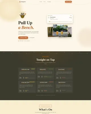 Authentic Beer Garden Landing Page Template