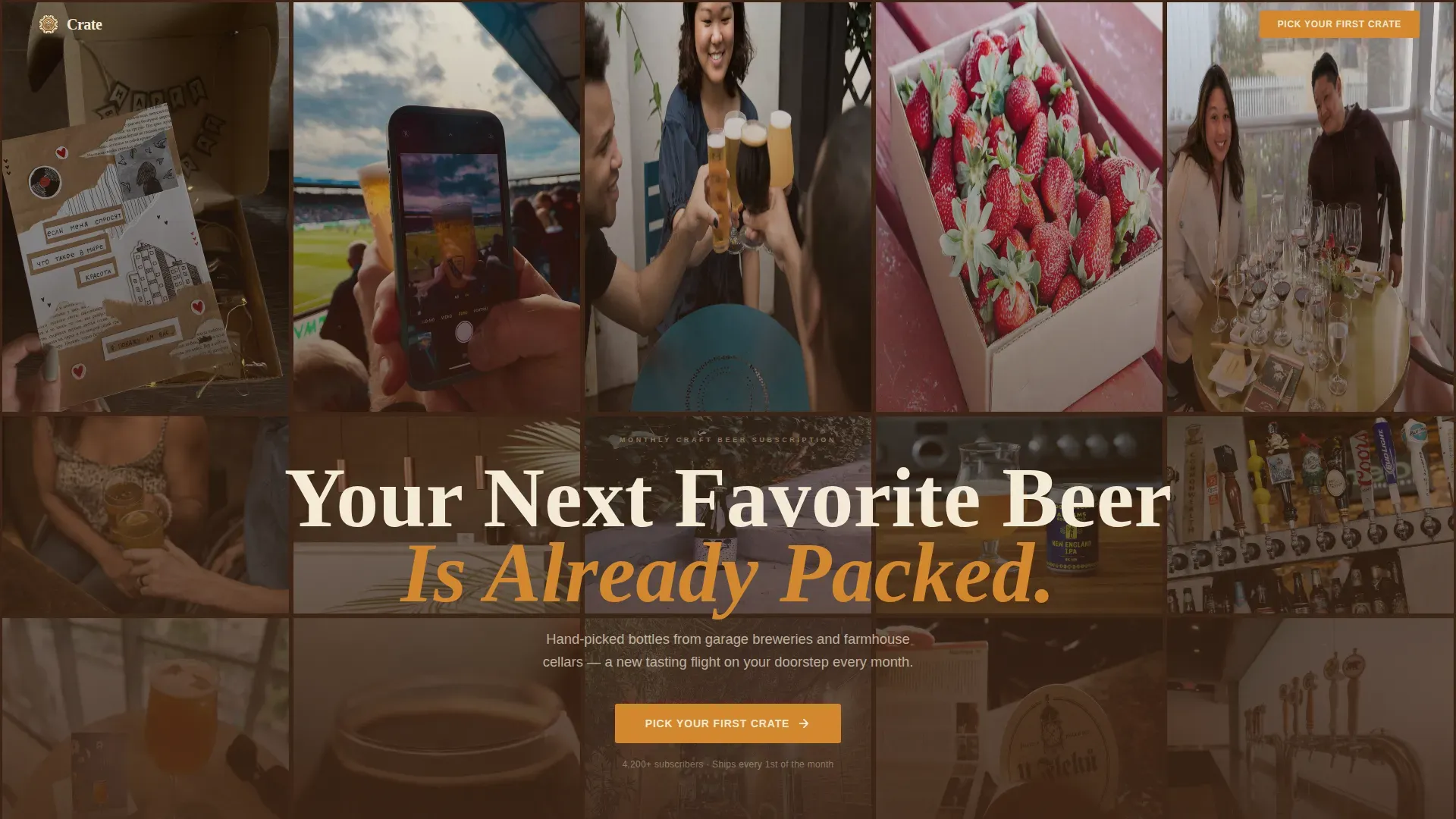 Exclusive Beer Box Landing Page Template