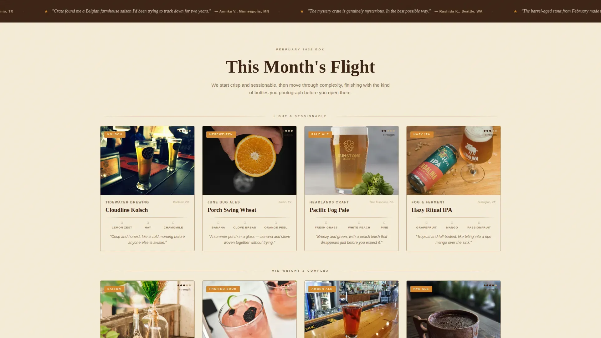 Exclusive Beer Box Landing Page Template