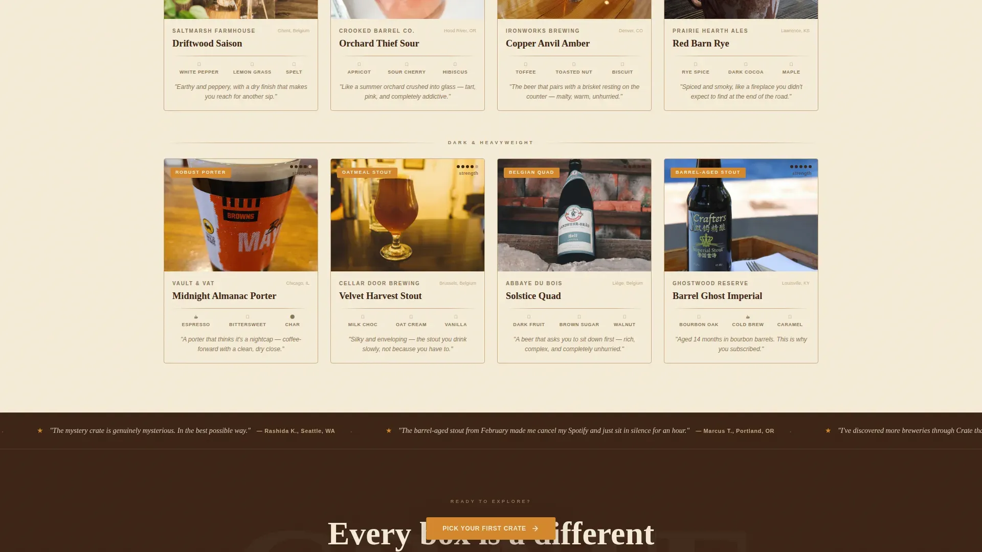 Exclusive Beer Box Landing Page Template