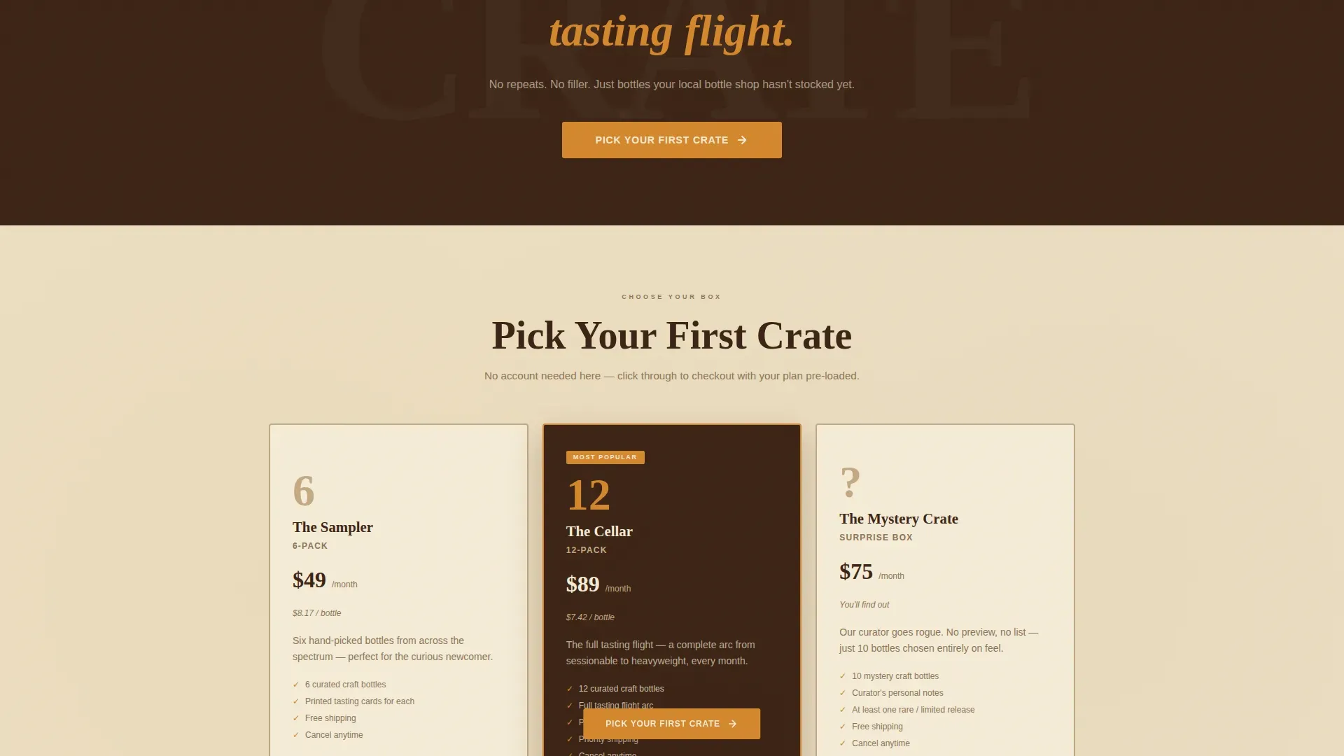 Exclusive Beer Box Landing Page Template