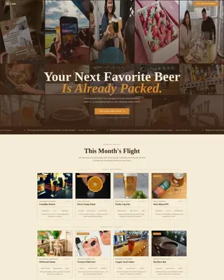 Exclusive Beer Box Landing Page Template