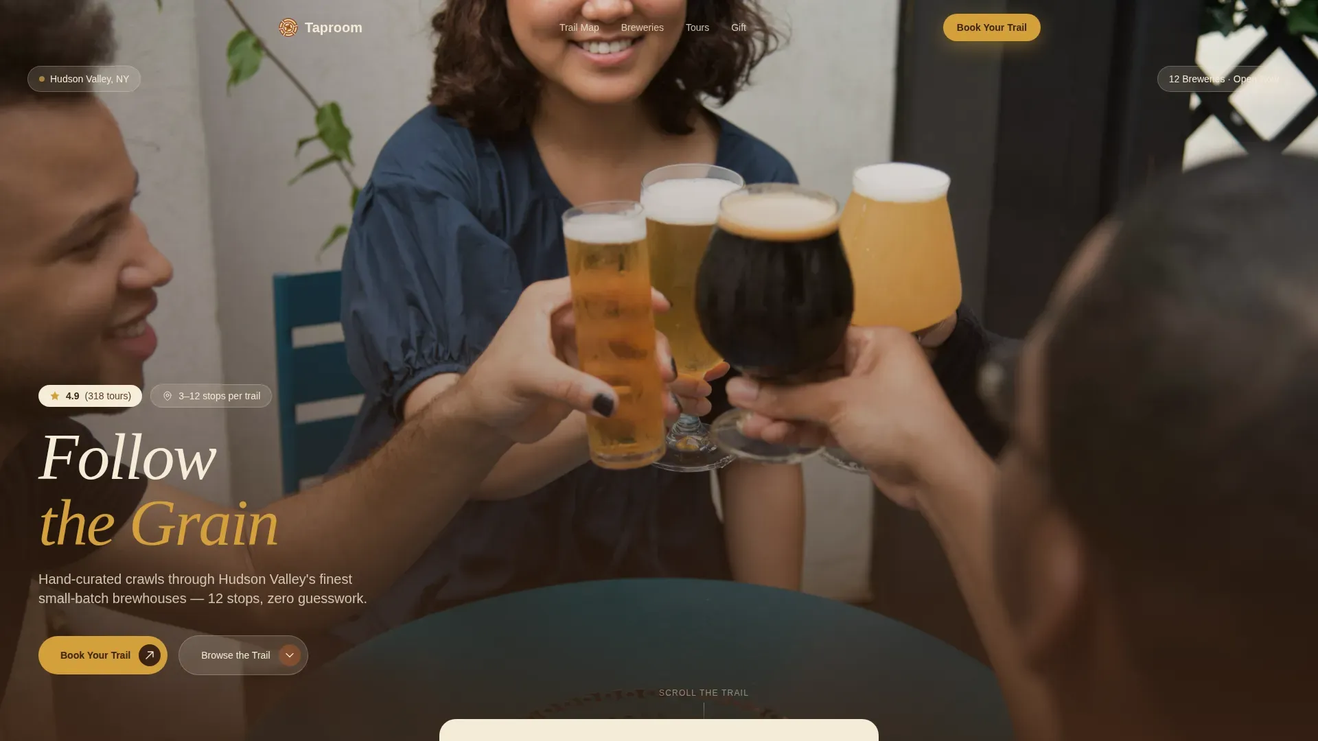 Premium Brewery Booking Landing Page Template