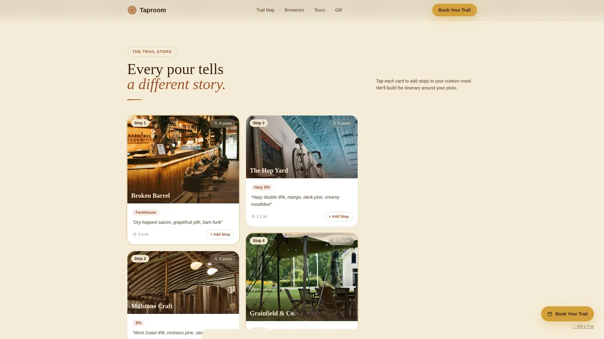 Premium Brewery Booking Landing Page Template