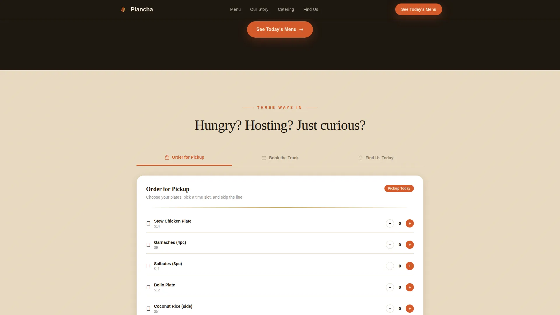 Sizzling Foodtruck | Free Website Template | Rocket