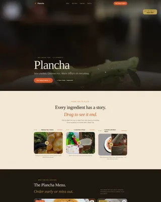 Sizzling Foodtruck | Free Website Template | Rocket