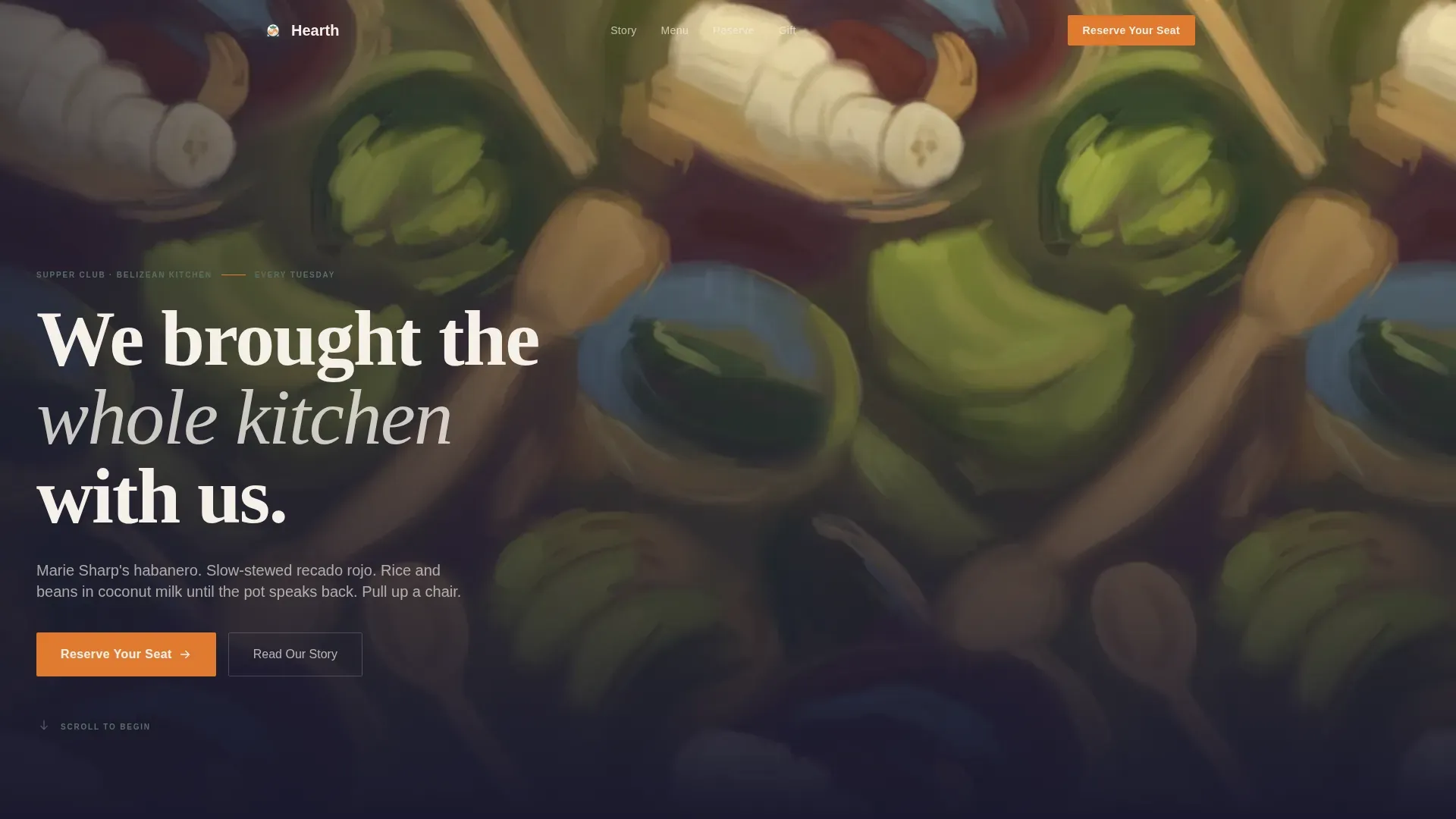 Authentic Belizean Dining | Free Website Template | Rocket