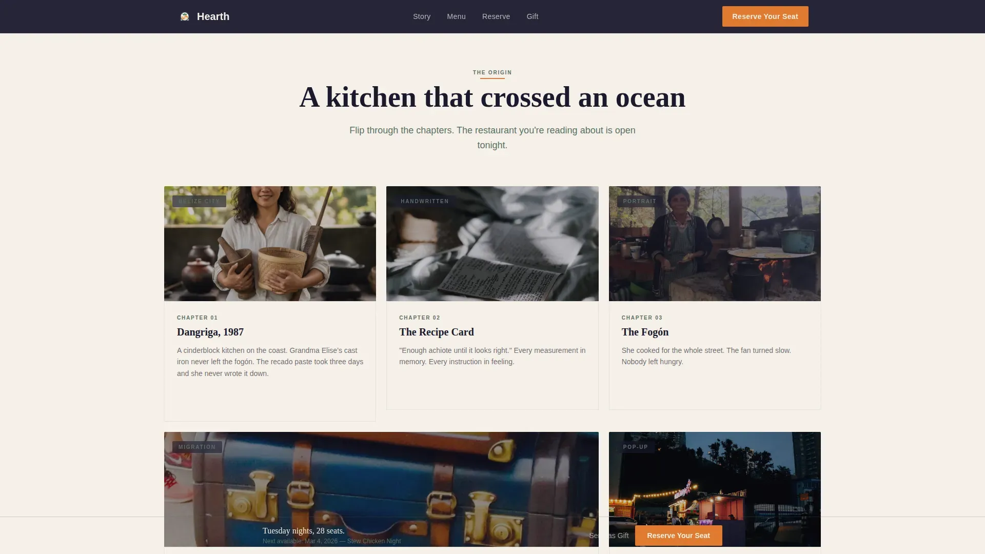 Authentic Belizean Dining | Free Website Template | Rocket