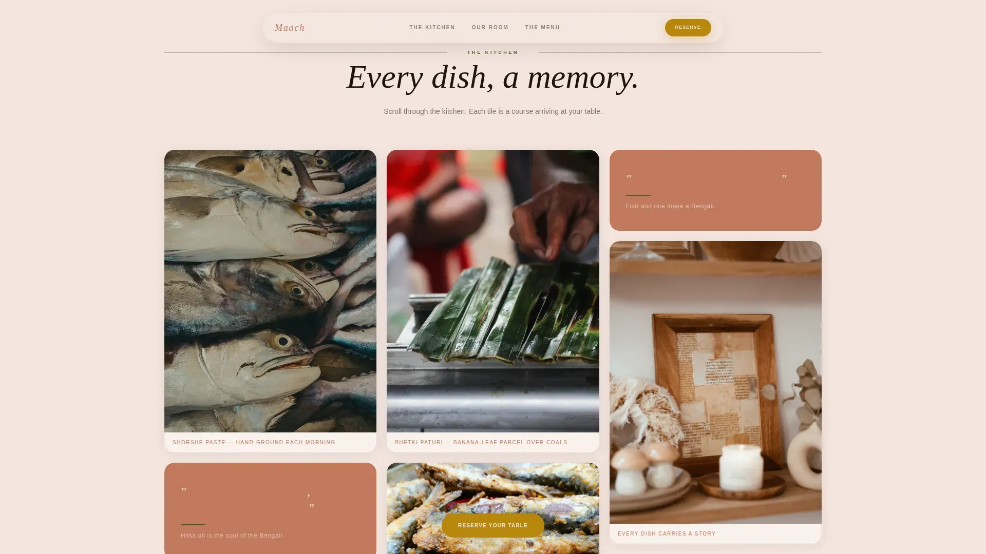 Regional & Specialty Restaurant Appointment Booking Website Template