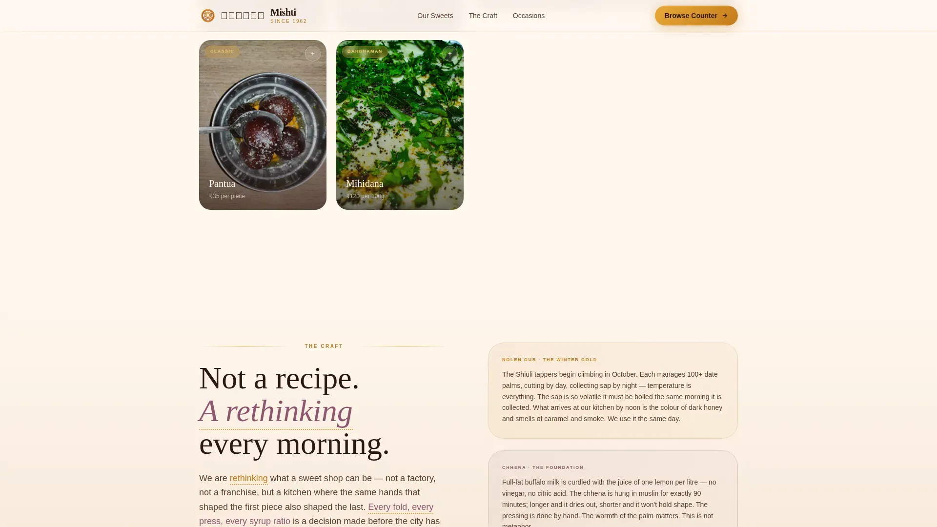 Handcrafted Confection Landing Page Template