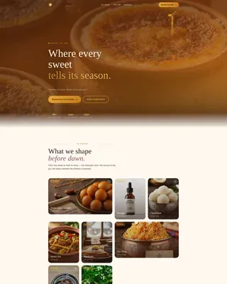 Handcrafted Confection Landing Page Template