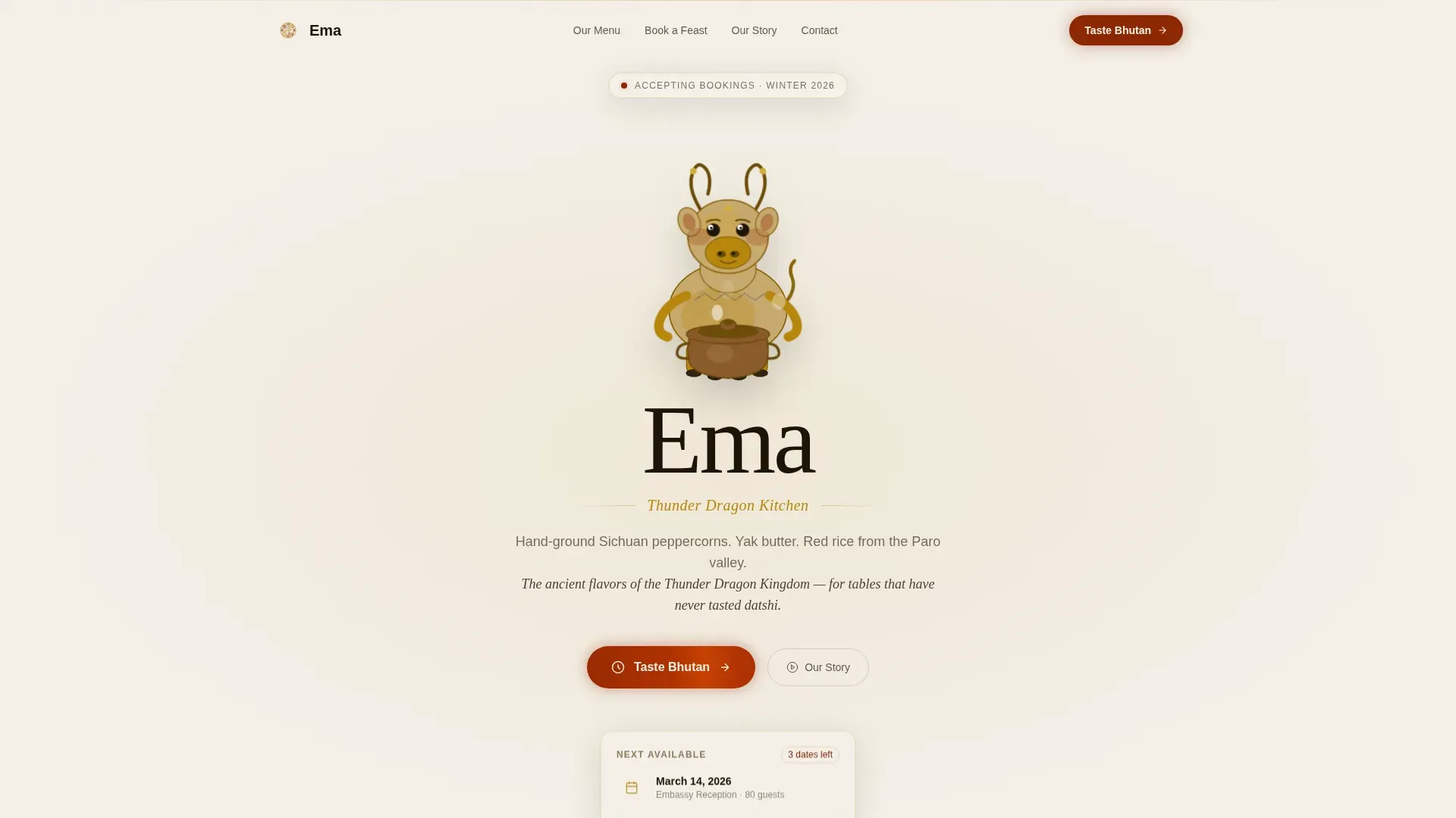 Expert Cultural Catering | Free Website Template | Rocket
