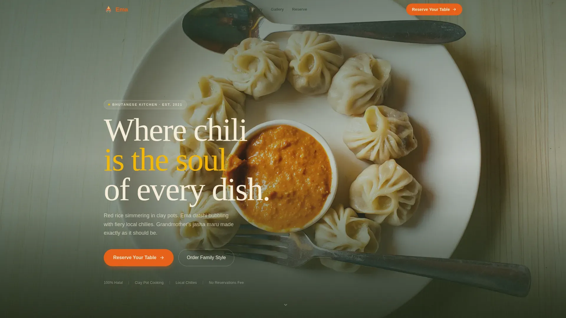 Artisan Himalayan Cuisine | Free Website Template | Rocket