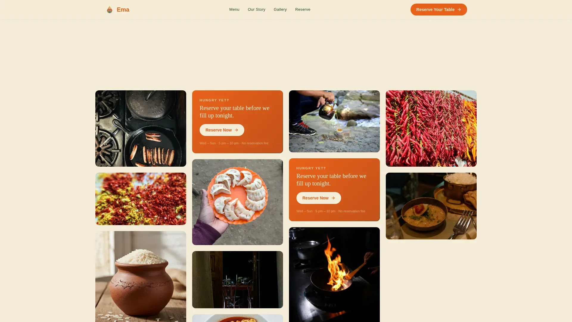 Artisan Himalayan Cuisine | Free Website Template | Rocket