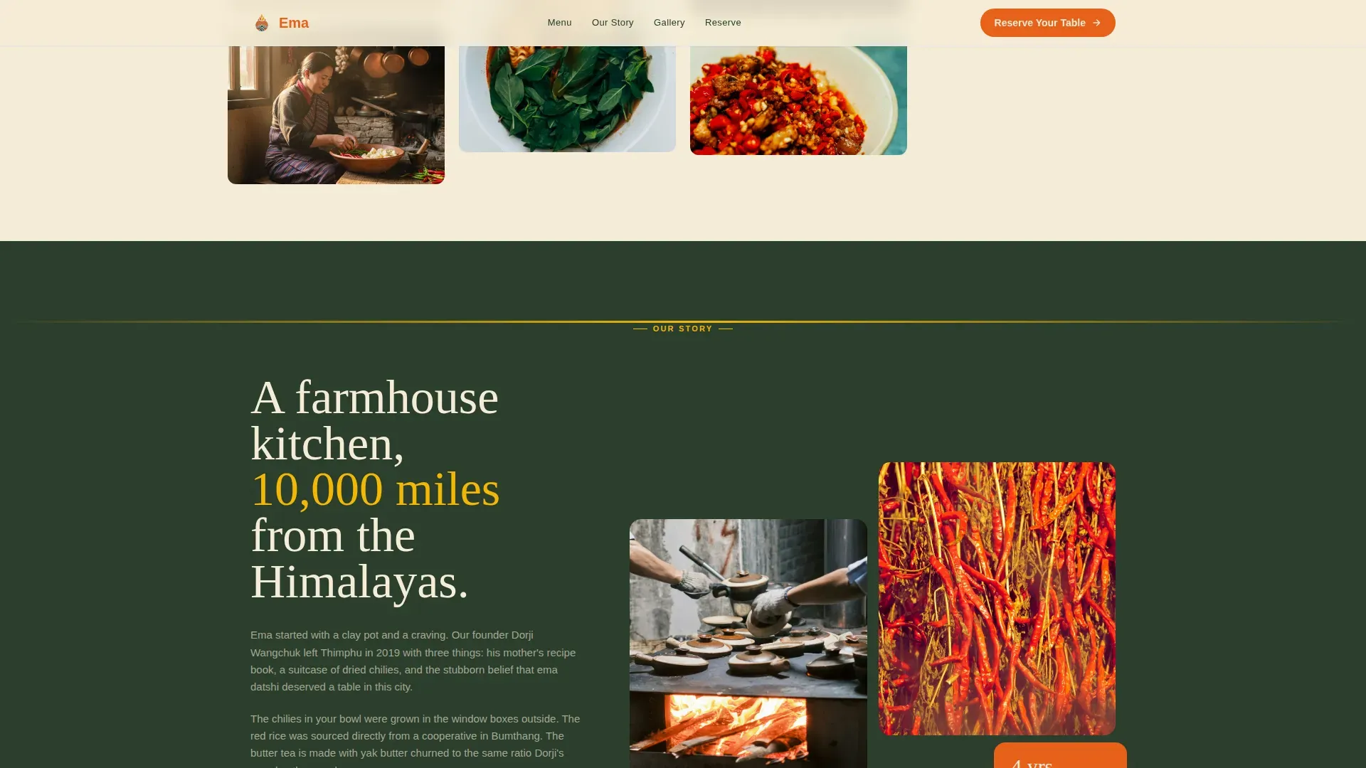 Artisan Himalayan Cuisine | Free Website Template | Rocket