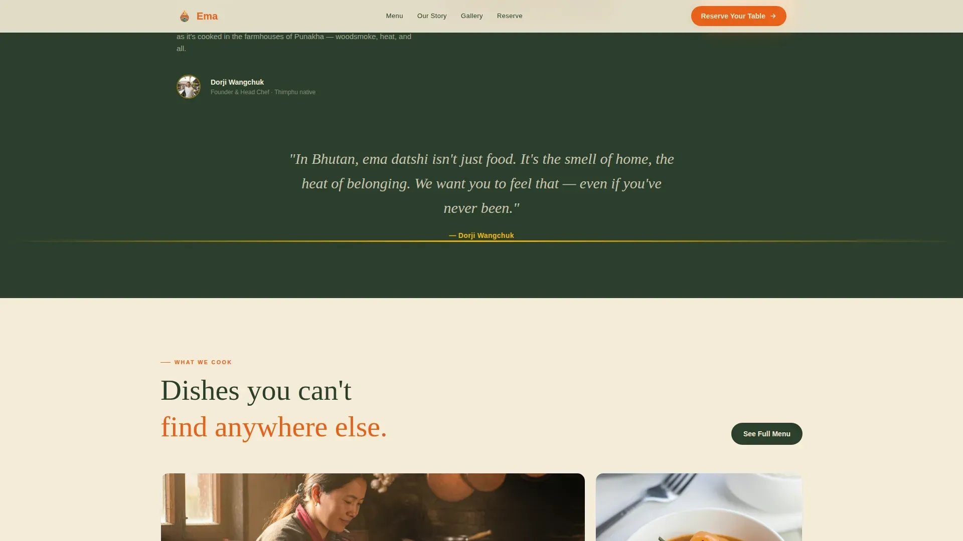 Artisan Himalayan Cuisine | Free Website Template | Rocket