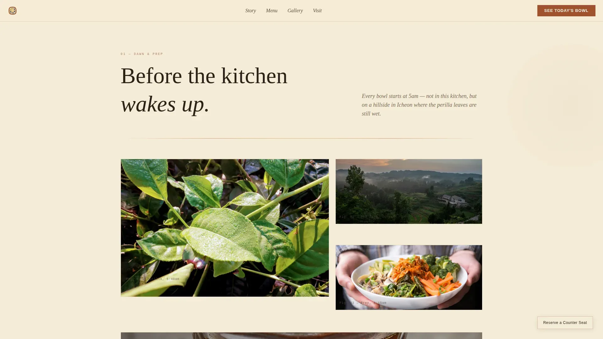 Heirloom Korean Cuisine Landing Page Template
